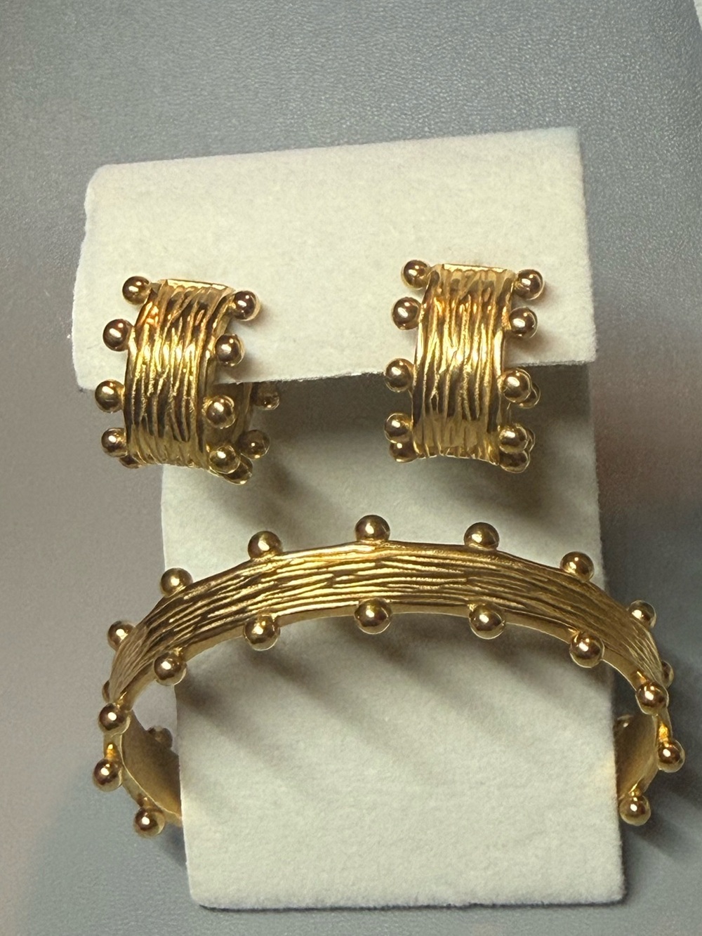 Gold Tone Cross Cuff - Picture 2 of 3